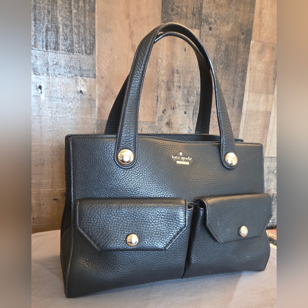 Kate Spade Black Leather Stewart Street Big Boy Tote - Picture 2 of 16